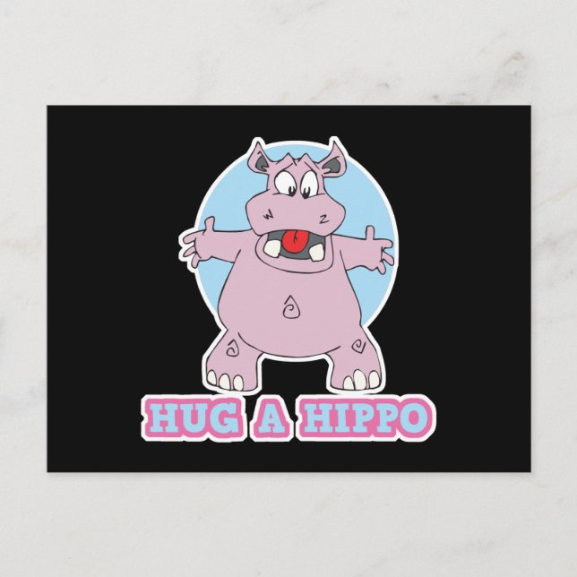 hug a hippo postcard (Front)