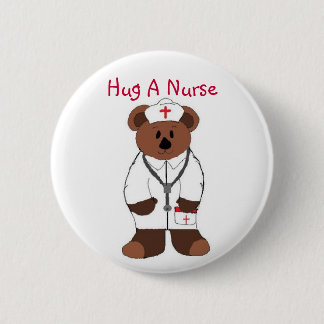 Hug A Nurse 2 Inch Round Button