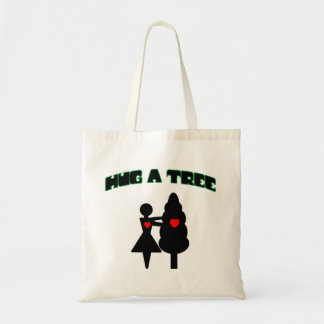 Hug a Tree w/Hearts Tote Bag