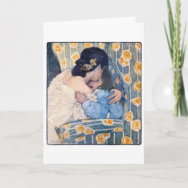 Hug and Kiss, Jessie Willcox Smith Card (Front)