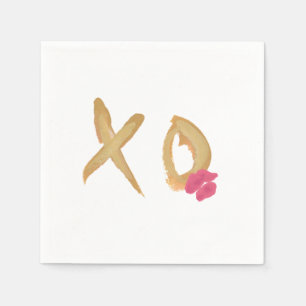 Hug and Kiss Lips XO Napkins