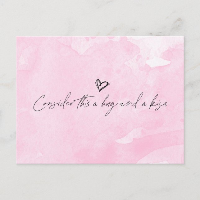 Hug and Kiss Postcard (Front)