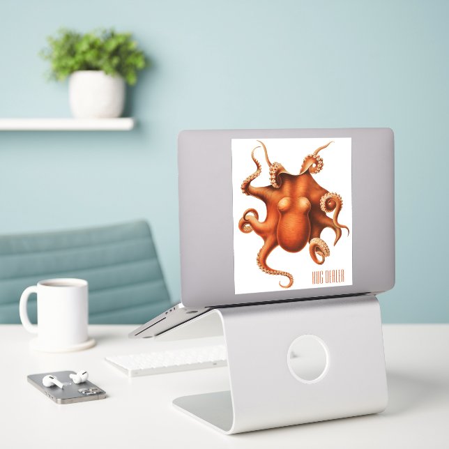 'Hug Dealer' Funny Octopus (Laptop On Desk)