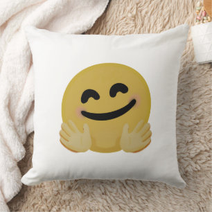"Hug Emoji"  Throw Pillow