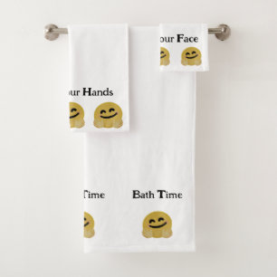 Hug Emoji Towel Set