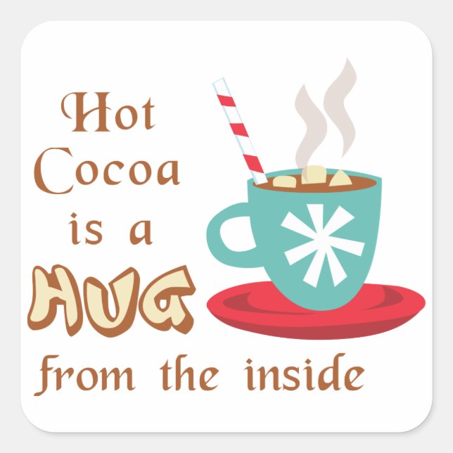 Hug From the Inside Square Sticker (Front)