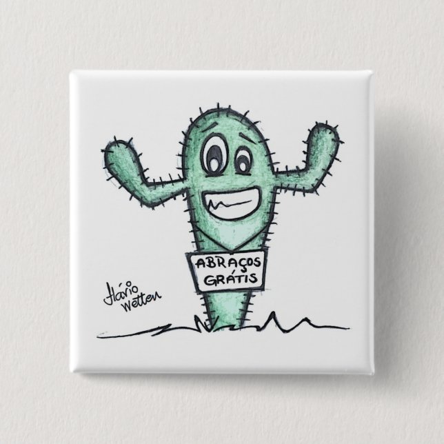 Hug Gratis 2 Inch Square Button (Front)