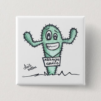 Hug Gratis 2 Inch Square Button