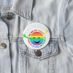 HUG LGBT PRIDE Sunshine 3 Inch Round Button