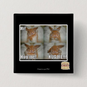 Hug me 2 inch square button