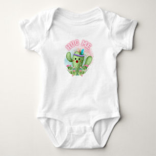 Hug Me Cactus Funny Cozy Baby Bodysuit