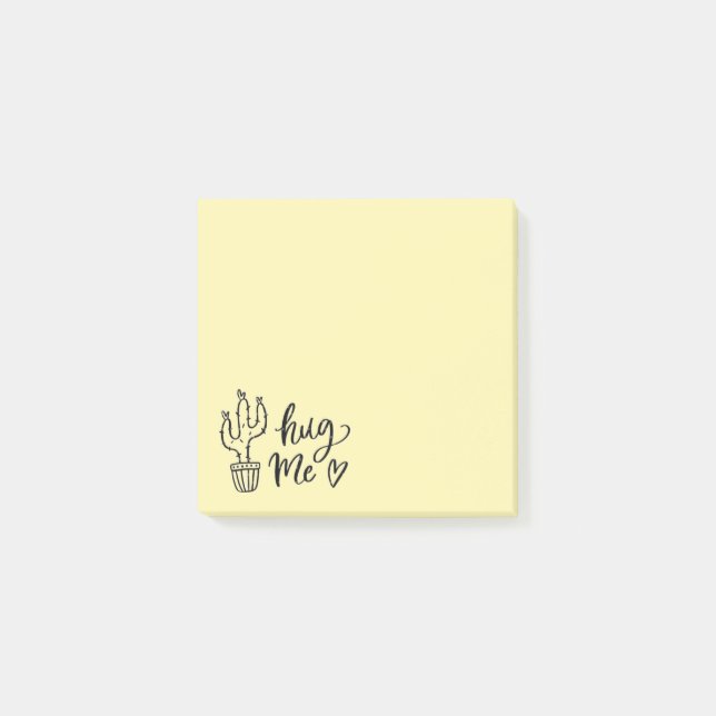 Hug Me Cactus Post-It Notes (Front)