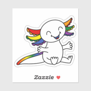 Hug me! Cute Axolotl in LGBTQ+ Rainbow Pride colou
