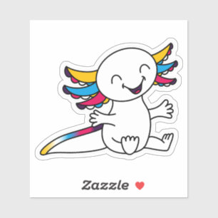 Hug me! Cute Axolotl in Polyamory Pride colours