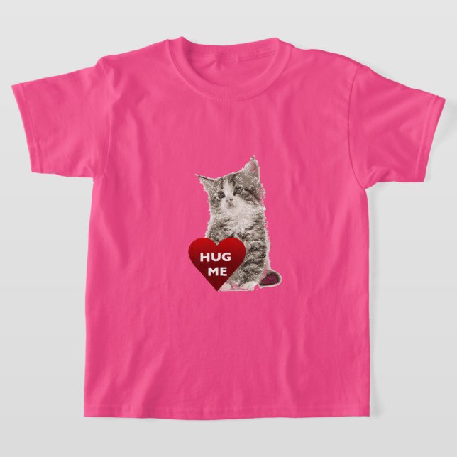 Hug Me - Girls' Basic T-Shirt (Laydown)