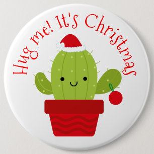 Hug me it's Christmas 6 Inch Round Button