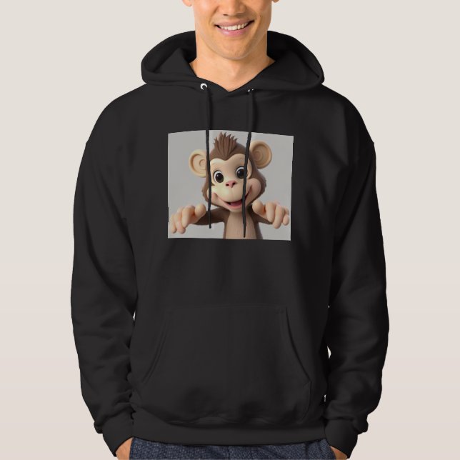 Hug me monkey hoodie (Front)