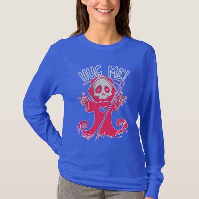 Hug Me Pink Grimreaper T-Shirt (Front)