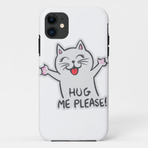 Hug me please - Choose background colour iPhone 11 Case