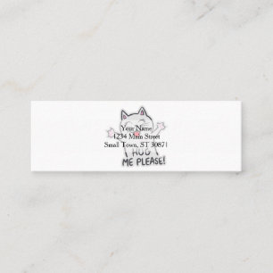 Hug me please - Choose background colour Mini Business Card