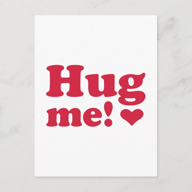 Hug me postcard (Front)