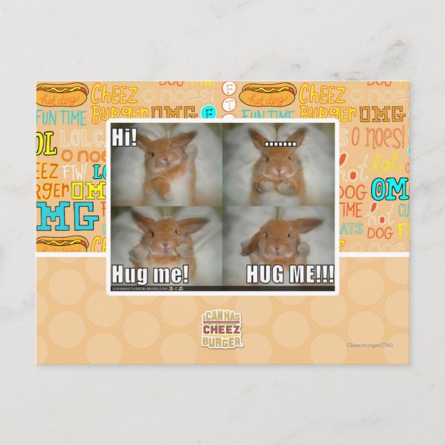 Hug me postcard (Front)