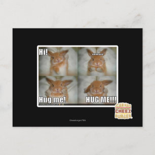 Hug me postcard