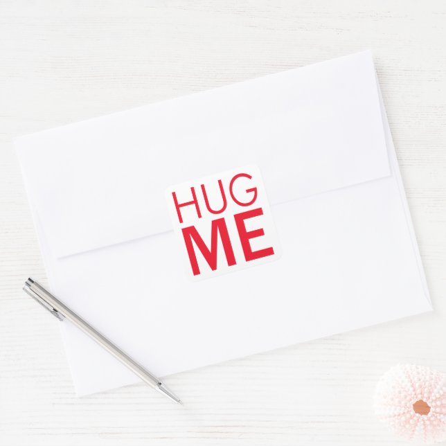 Hug me square sticker (Envelope)