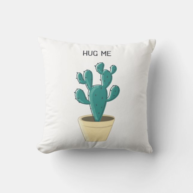 hug me throw pillow (Front)