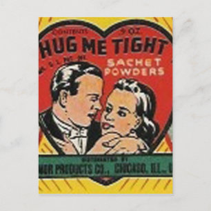 hug me tight sachet powder post card