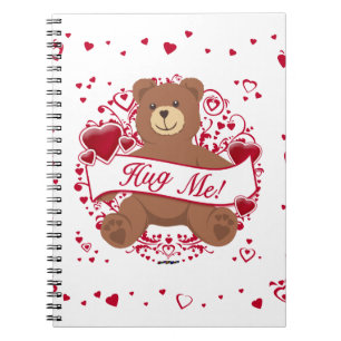 Hug Me! Valentine's Day Teddy Bear Notebook