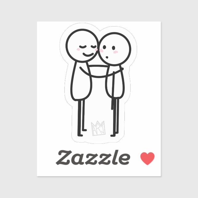 Hug - Sticker pour les illustrations d'accrochage (Feuille)