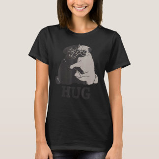 Hug The Dog Cute Pug Anatomy Funny Animal T-Shirt