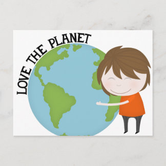 Hug the world postcard