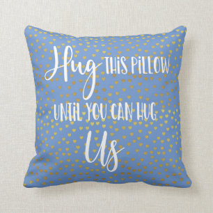 hug this until you can hug us gift for grandparent throw pillow