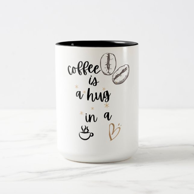 Hug Two-Tone Coffee Mug (Center)