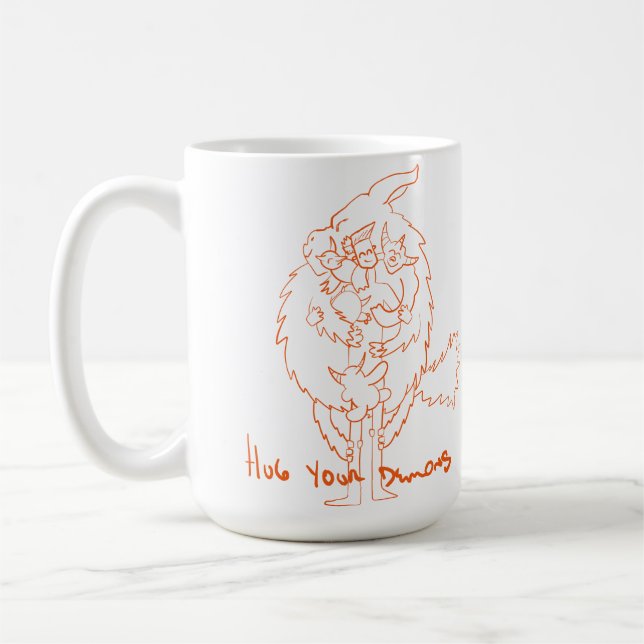 Hug Your Demons Coffee Mug (Left)