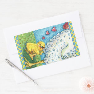 HUG YOUR MOMMA, CUTE BABY CHICK LOVES MOTHER HEN STICKER