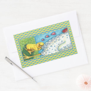 HUG YOUR MOMMA, CUTE BABY CHICK LOVES MOTHER HEN STICKER