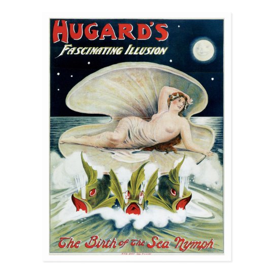 Hugard's ~ Fascinating Illusion Vintage Magic Act Postcard