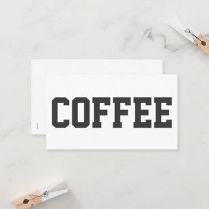 Huge Black Text on White Punch Loyalty Card