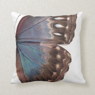Huge Brown/Deep Blue Butterfly Wings 20" Pillow