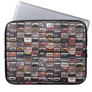 Huge collection of audio cassettes laptop sleeve