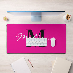 Huge computer mouse pad with custom monogram