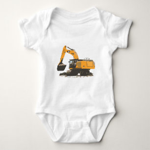 Huge Dirt Excavator Baby Bodysuit