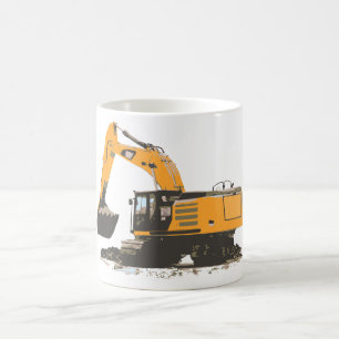 Huge Dirt Excavator Magic Mug