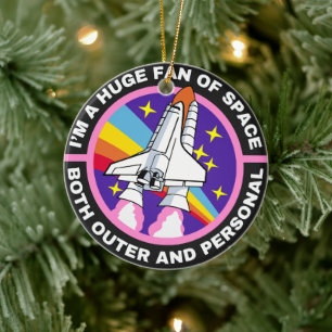 huge fan of space ceramic ornament