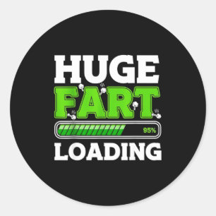 Huge Fart 95% Loading  Classic Round Sticker
