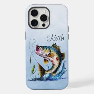 Huge Fish Striking Out of the Water iPhone 15 Pro Max Case