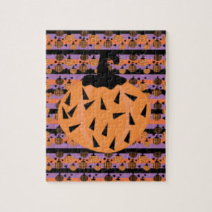 Huge Halloween Pumpkin Geometrical Pattern Jigsaw Puzzle